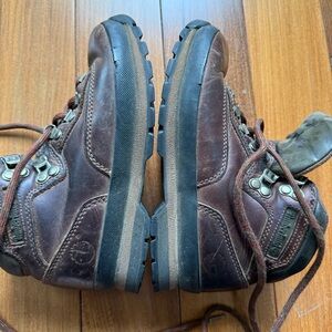 Vintage 90s Timberland Euro Leather Brown Hiking Boots Size 6 95310